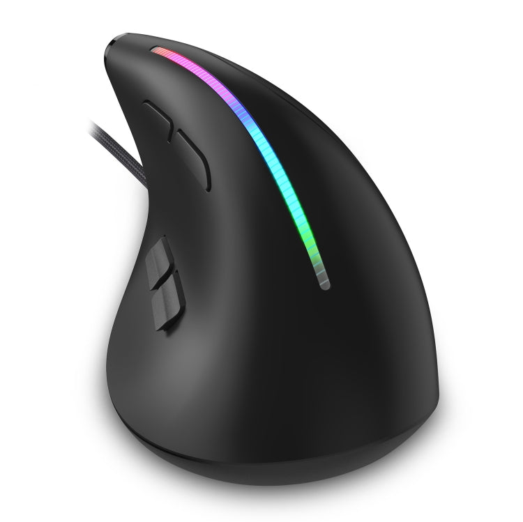 ZELOTES T50 9-Keys RGB Lighting Effect Vertical Grip Ergonomic Programming Wired Mouse - Black
