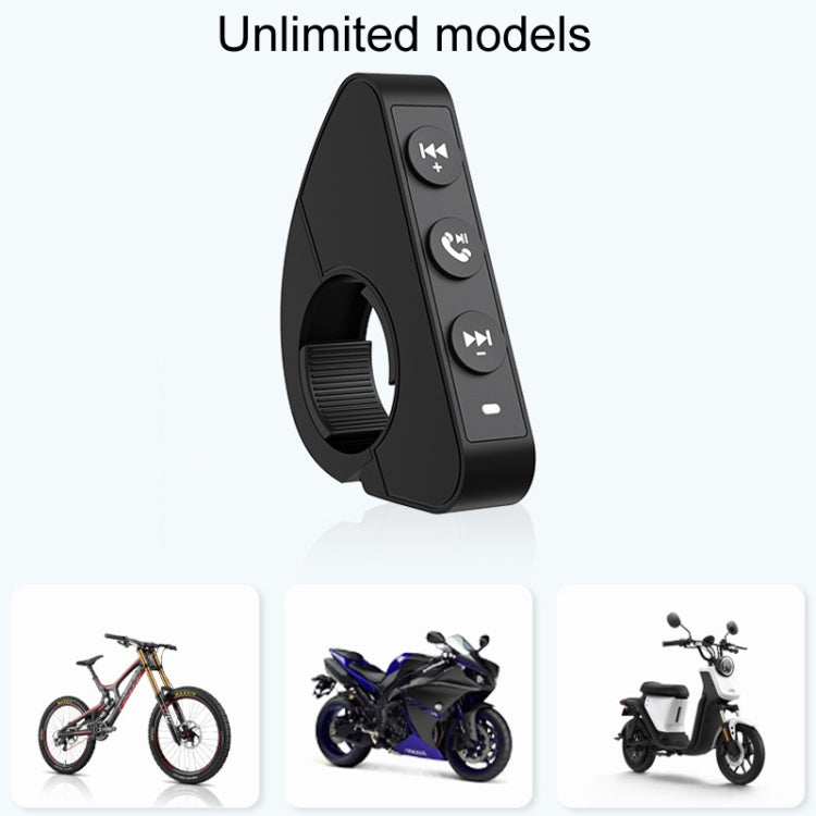 Q15 Motorcycle Riding Wireless Bluetooth Handlebar Control Phone Button Remote Controller - Black