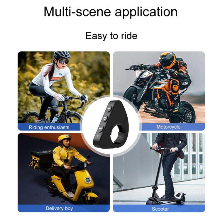 Q15 Motorcycle Riding Wireless Bluetooth Handlebar Control Phone Button Remote Controller - Black