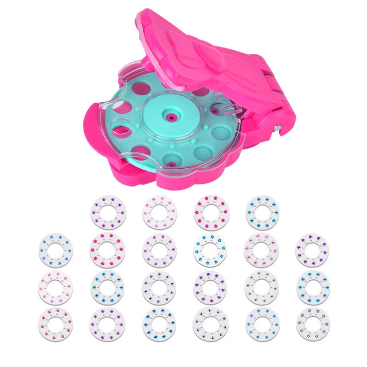 DIY Crystal Rhinestone Sticker Hair Decor Magic Nail Machine Girls Play House Hair Sticker Toy, Style: With 22pcs Stickers