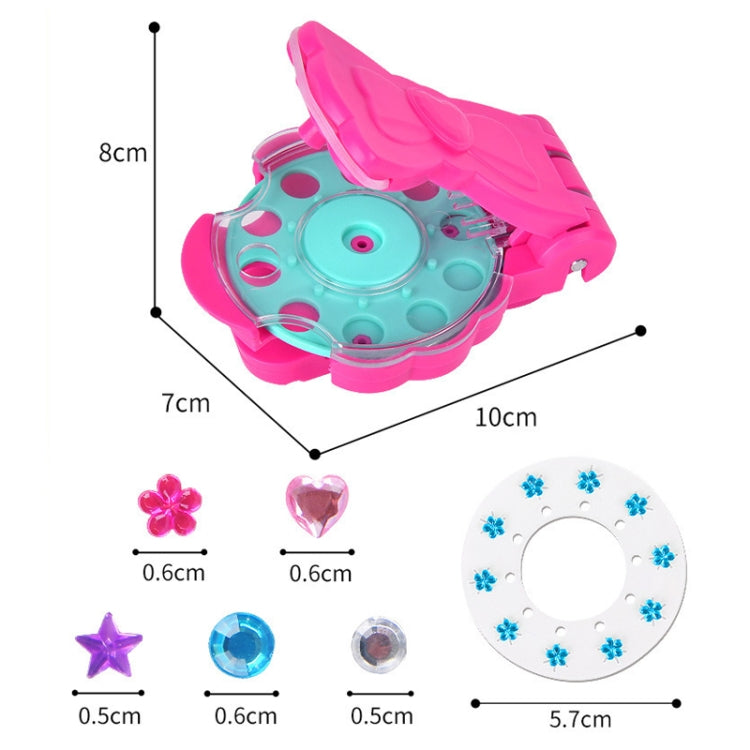 DIY Crystal Rhinestone Sticker Hair Decor Magic Nail Machine Girls Play House Hair Sticker Toy, Style: With 22pcs Stickers
