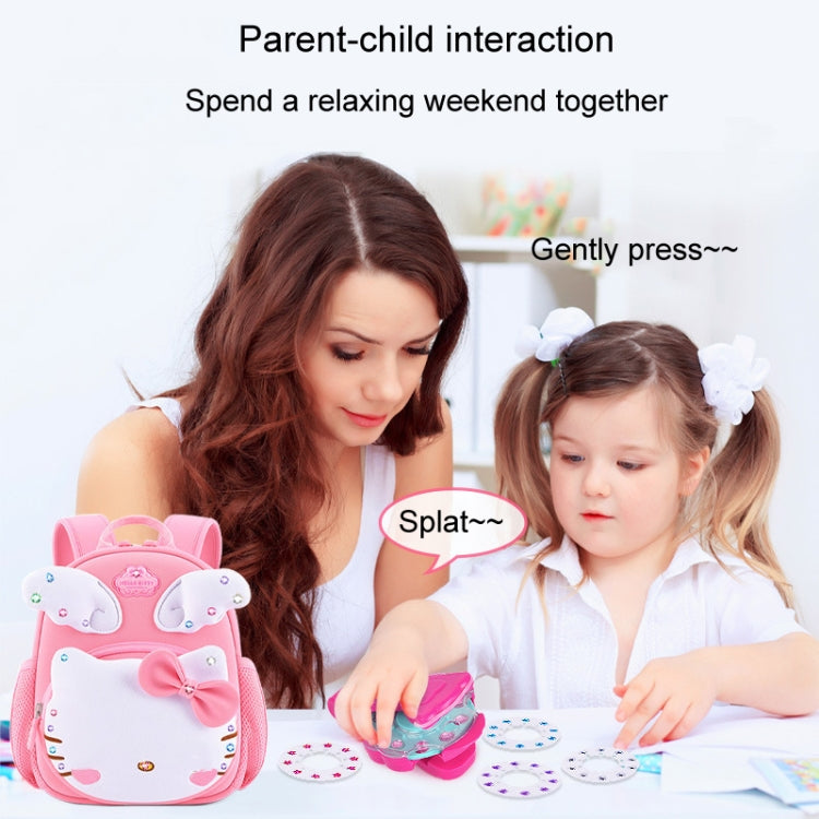 DIY Crystal Rhinestone Sticker Hair Decor Magic Nail Machine Girls Play House Hair Sticker Toy, Style: With 12pcs Stickers