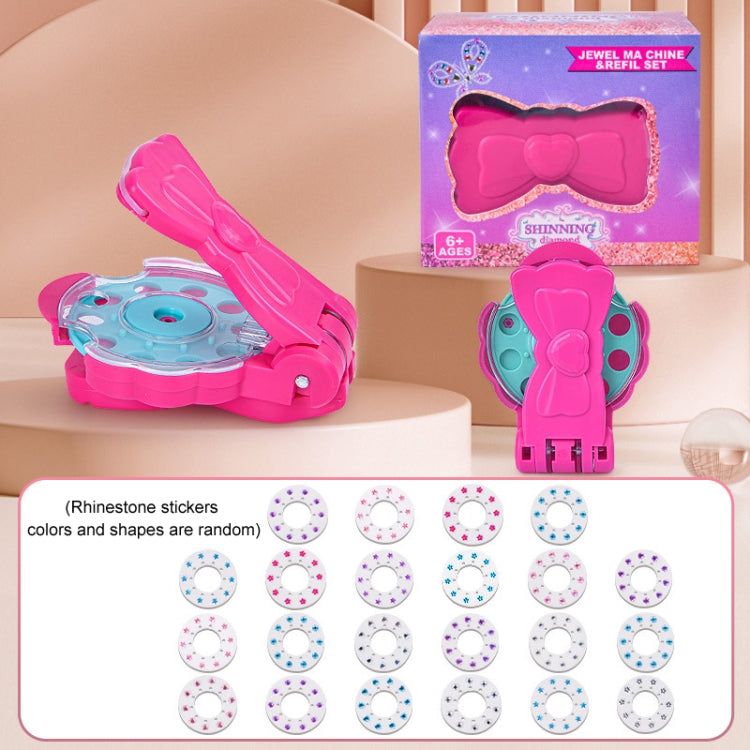 DIY Crystal Rhinestone Sticker Hair Decor Magic Nail Machine Girls Play House Hair Sticker Toy, Style: With 22pcs Stickers