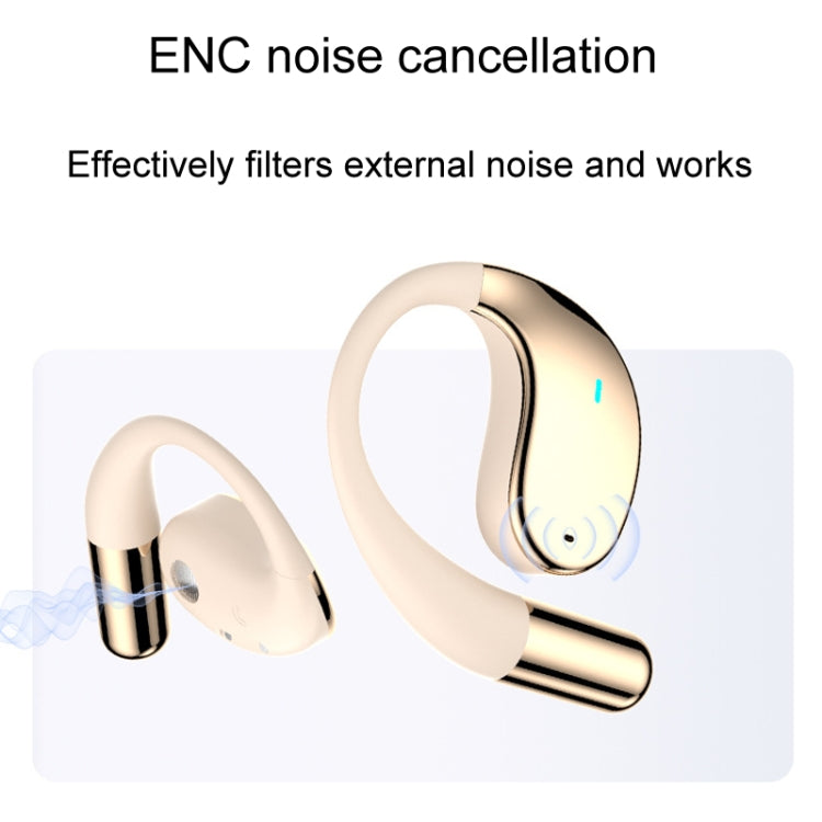 Q39 On-Ear Open Sports Wireless Digital Bluetooth Earphones, Color: Skin Color