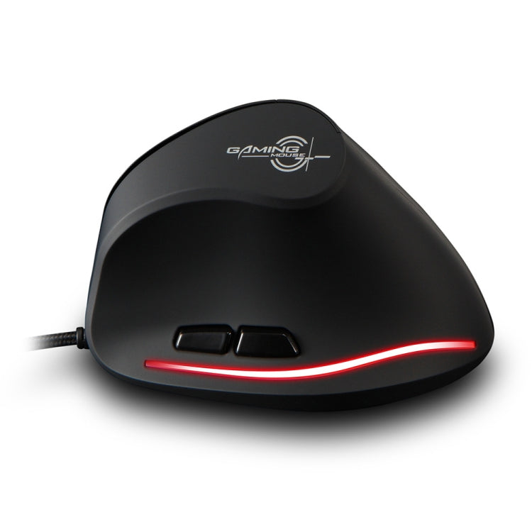ZELOTES T20 6-Keys Vertical Grip Ergonomic Laptop Wired Mouse - Black