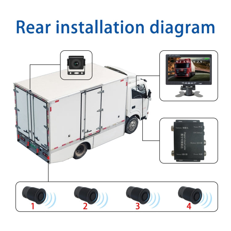 7 Inch Reversing Detection Visible AHD Digital Radar Image - PZ903
