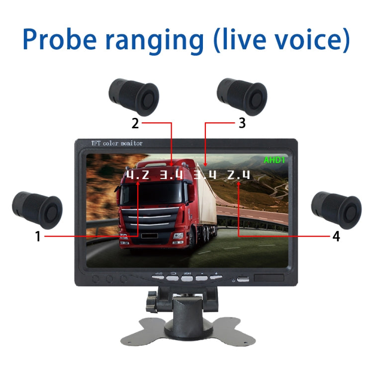 7 Inch Reversing Detection Visible AHD Digital Radar Image - PZ903