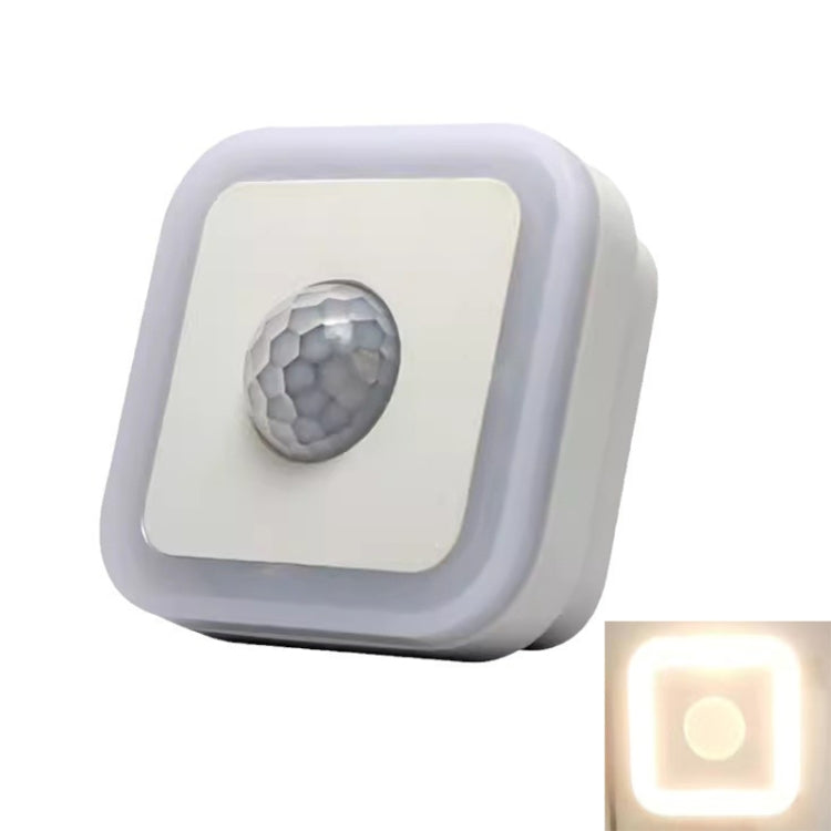 3W Home LED Human Auto Sensor Night Light Plug-In Wiring-Free Staircase Corridor Aisle Light, US Plug