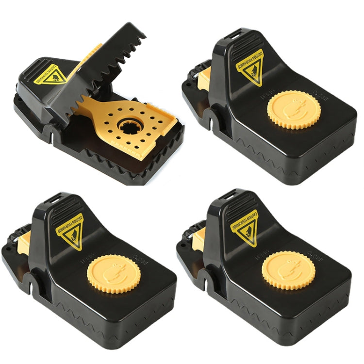 4pcs /Box Plastic Mousetrap Reusable Instant Kill Traps for Mouse Rat, Size: Small