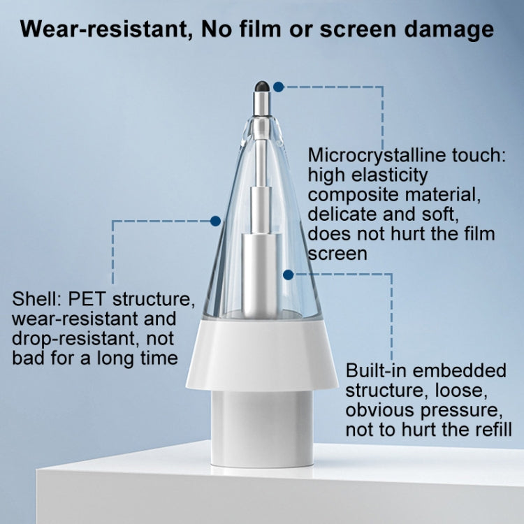For Huawei M-Pencil 2 / 3 Mute Damping Anti-slip Replacement Nibs, Style: 3.5 Middle Pin Transparent