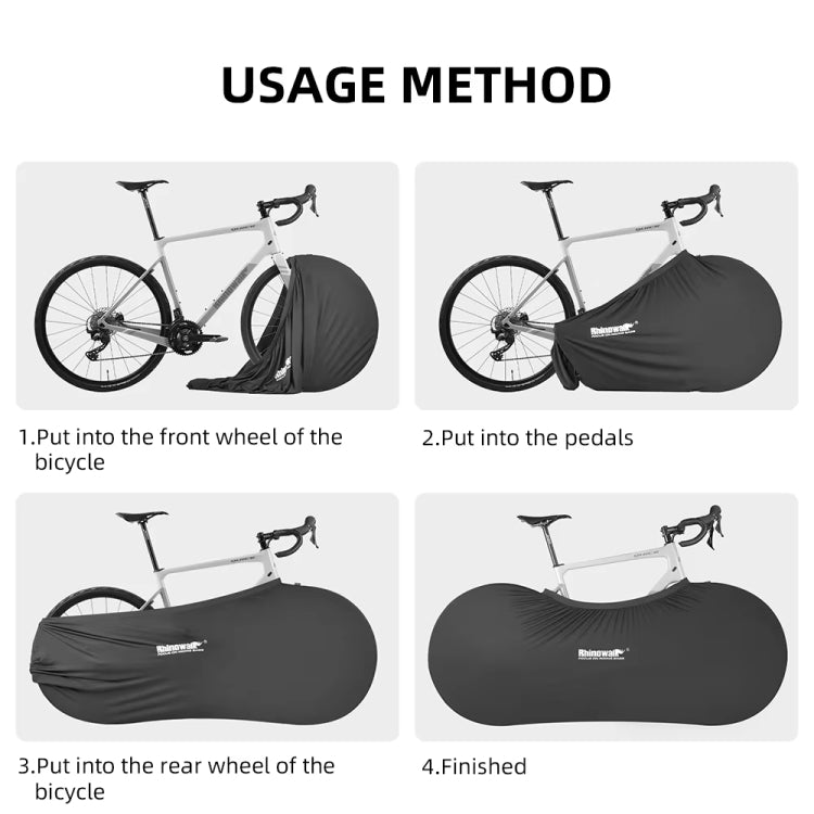 Rhinowalk RM266 26-27.5-Inch Mountain Bike 700C Road Bike Elastic Telescopic Loading Bag - Black