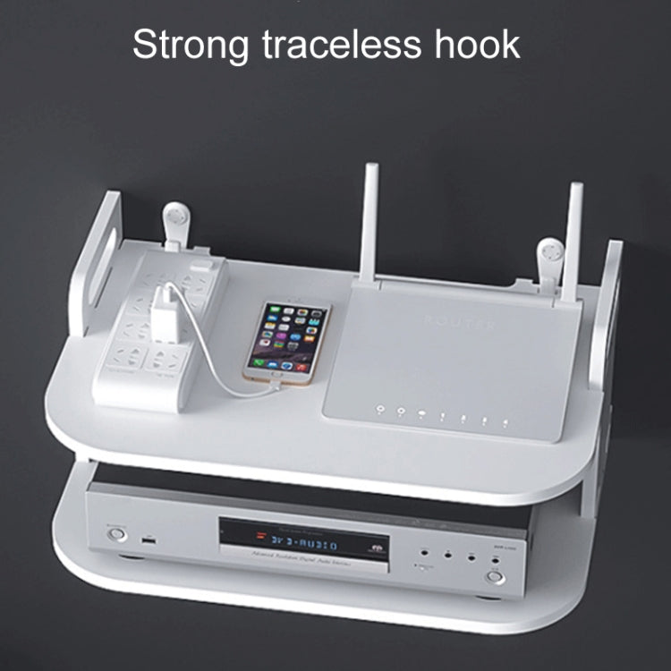 30cm Living Room Projector Holder Home Wall-Mounted No-Punch Hollowing Set-Top Box Shelf