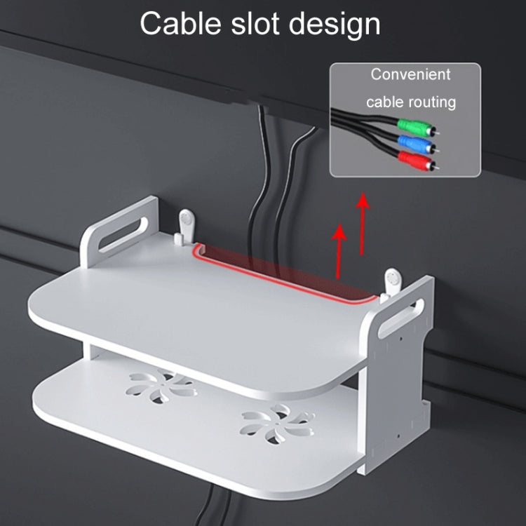 30cm Living Room Projector Holder Home Wall-Mounted No-Punch Hollowing Set-Top Box Shelf