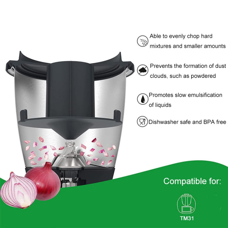 For Thermomix TM31 Blender Splash Guard Lid Anti-Splash Cover - Black