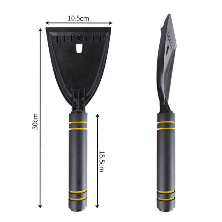 Car Snow Removal Shovel Multi-functional Winter Snow Clearing Tool Windshield Defrost Deicing Shovel - Black Gold