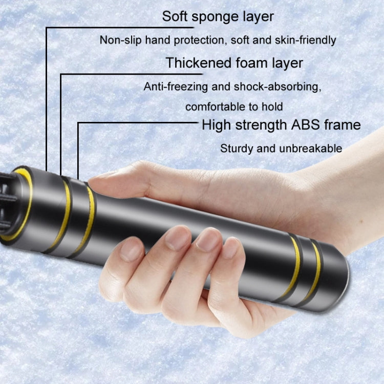 Car Snow Removal Shovel Multi-functional Winter Snow Clearing Tool Windshield Defrost Deicing Shovel - Black Gold