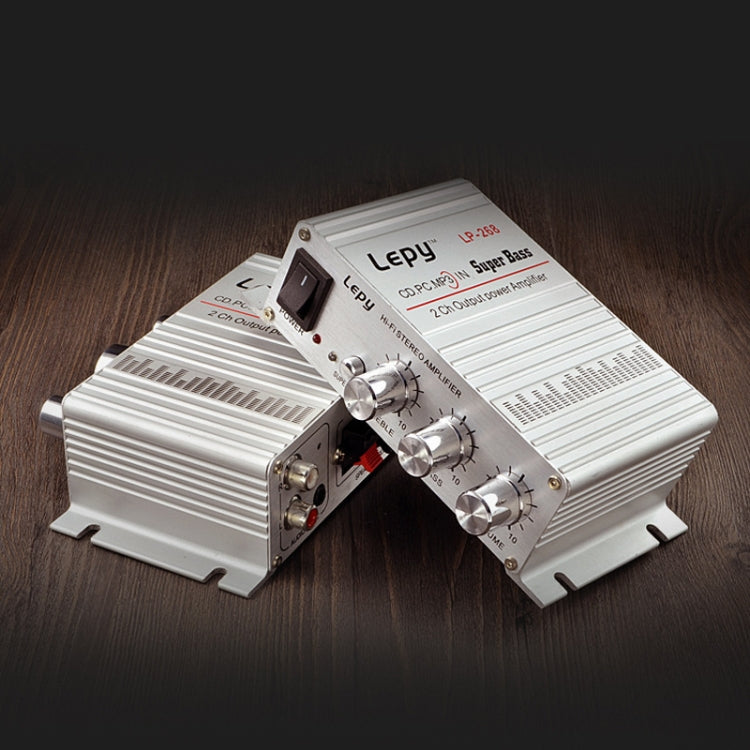 Lepy LP-268 DC12V High Fidelity Power Car/Motorcycle Amplifier - Silver