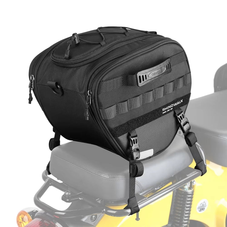 Rhinowalk MTR5001 15L Scooter Front Bag Large Capacity Curved Beam Motorcycle Rear Seat Bag - Black