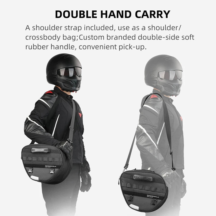 Rhinowalk MTR5001 15L Scooter Front Bag Large Capacity Curved Beam Motorcycle Rear Seat Bag - Black