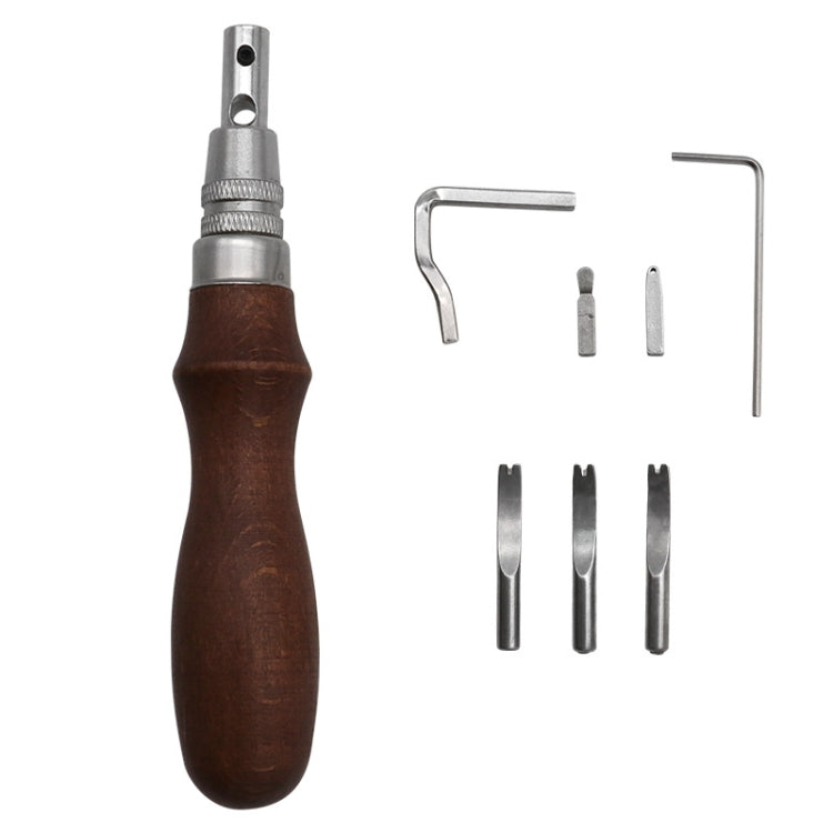 7 In 1 Leather Edge Presser Groove Cutter Edge Trimmer - Brown