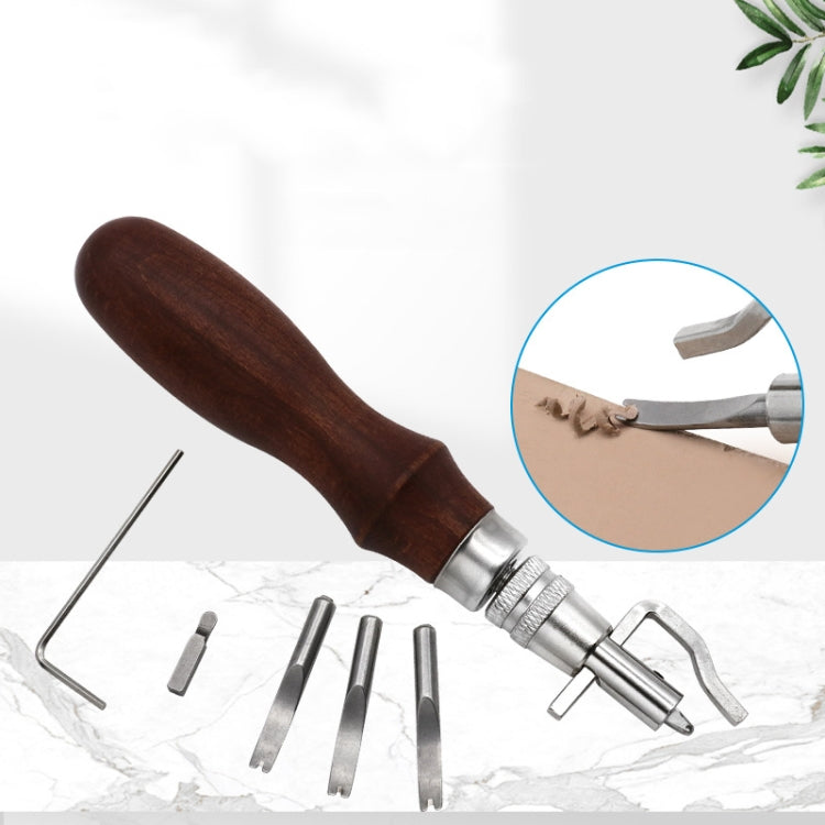 7 In 1 Leather Edge Presser Groove Cutter Edge Trimmer - Brown