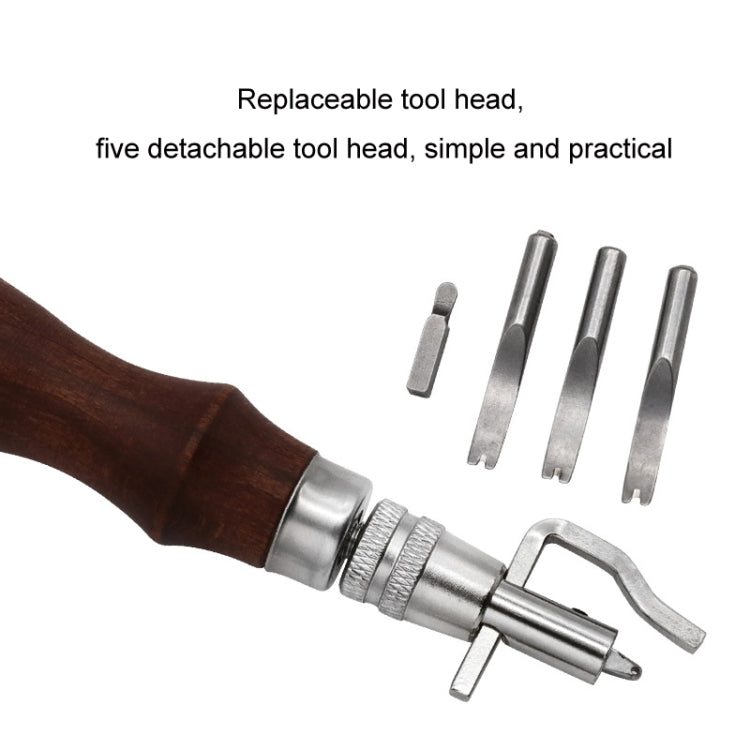 7 In 1 Leather Edge Presser Groove Cutter Edge Trimmer - Brown