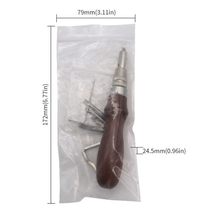 7 In 1 Leather Edge Presser Groove Cutter Edge Trimmer - Brown