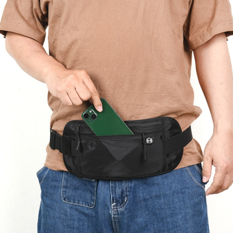 Sports Running Waist Pack Outdoor Fitness Large Capacity RFID Blocking Wallet Waterproof Phone Waist Bag