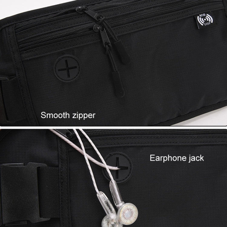 Sports Running Waist Pack Outdoor Fitness Large Capacity RFID Blocking Wallet Waterproof Phone Waist Bag