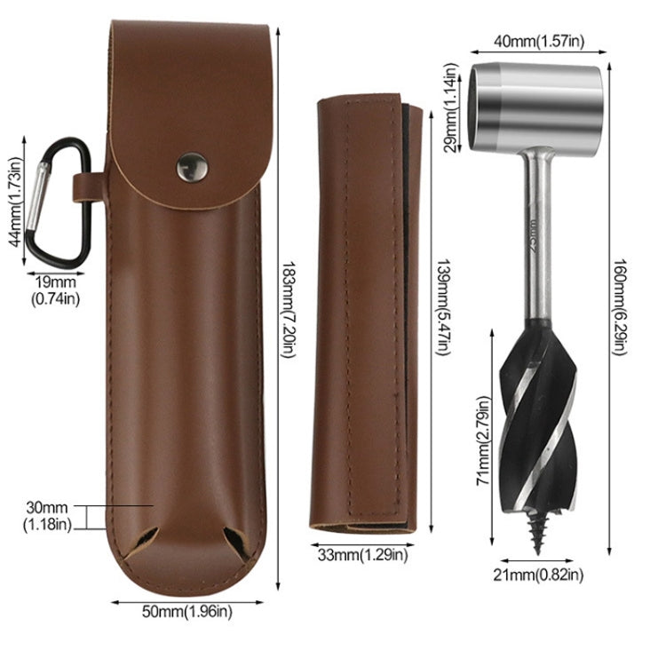 Outdoor Camping Survival Drill Bit Drilling Chopping Wood Tools, Color: Brown