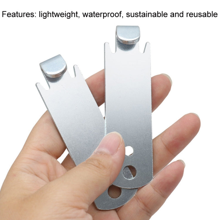 2pcs /Set Wire Twister T-Post Clamp Fence Wire Rope Winder - Silver