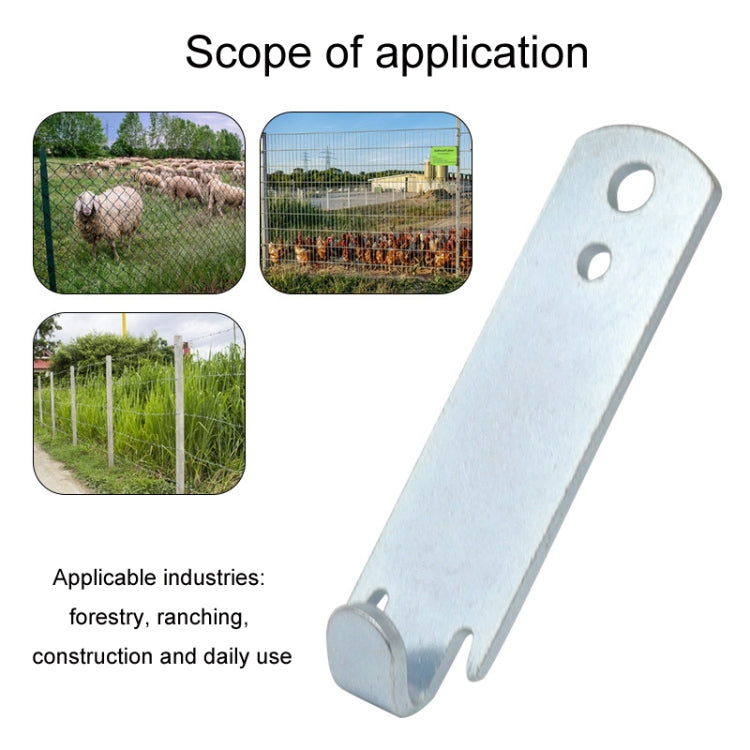 2pcs /Set Wire Twister T-Post Clamp Fence Wire Rope Winder - Silver