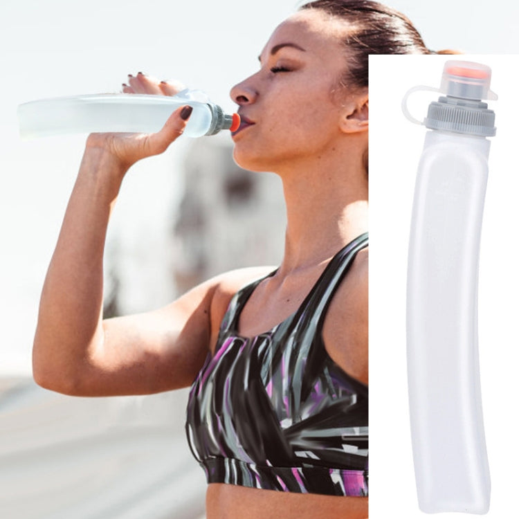 330ml Sports Running Water Bottle Mountain Biking Portable Fitness Large Capacity Curved Water Bottle - White