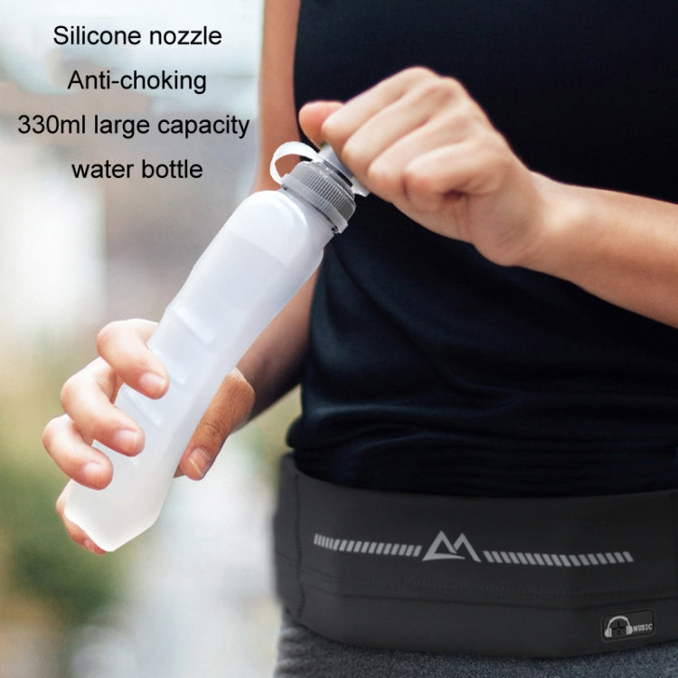 330ml Sports Running Water Bottle Mountain Biking Portable Fitness Large Capacity Curved Water Bottle - White