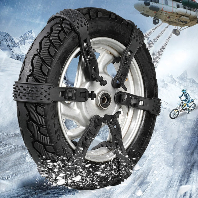 Electrical Bicycle And Motorcycle Winter Snow Tire Anti-Skid Chain - Black