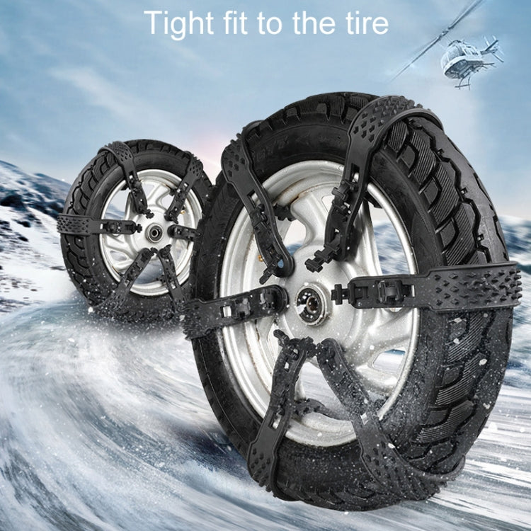 Electrical Bicycle And Motorcycle Winter Snow Tire Anti-Skid Chain - Black