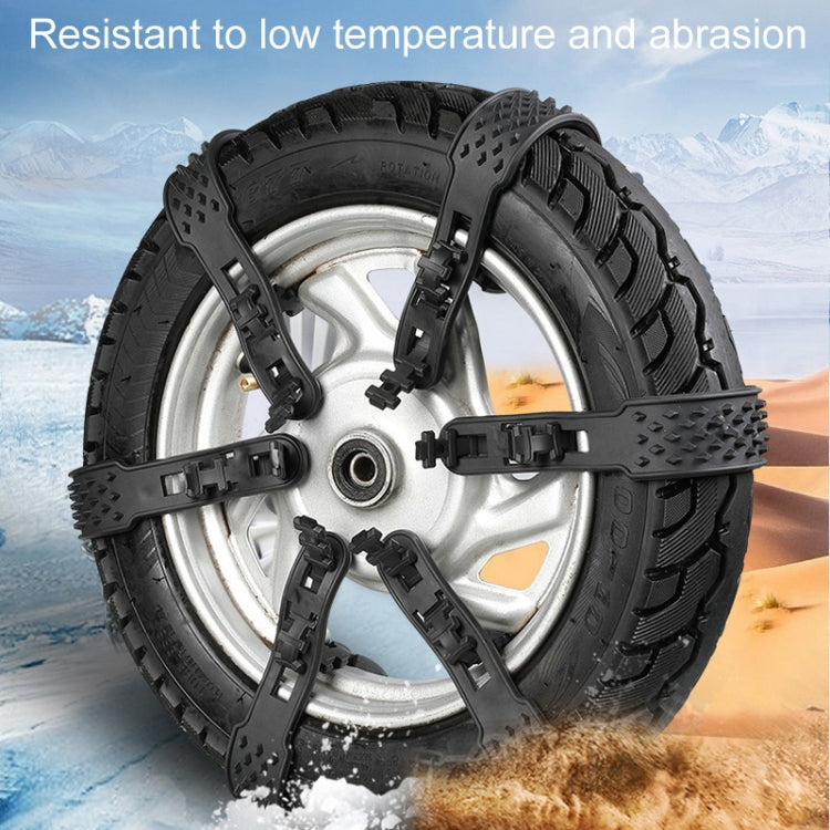Electrical Bicycle And Motorcycle Winter Snow Tire Anti-Skid Chain - Black