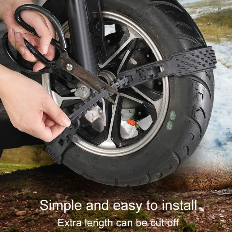 Electrical Bicycle And Motorcycle Winter Snow Tire Anti-Skid Chain - Black