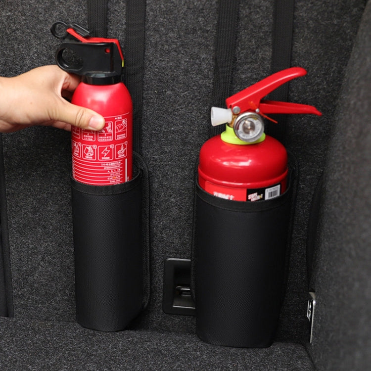Small Car Fire Extinguisher Storage Bag Auto Seatback Bag Cup Holder