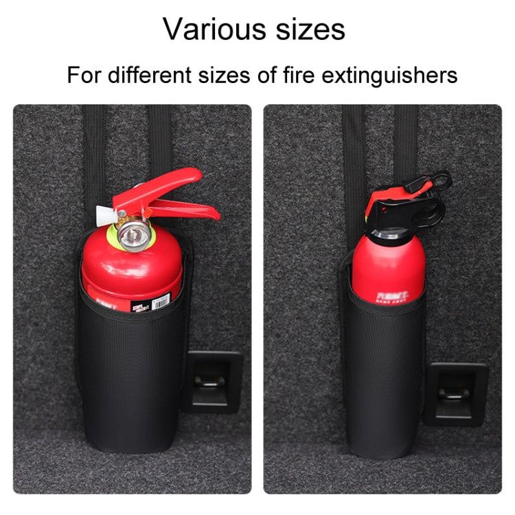 Large Car Fire Extinguisher Storage Bag Auto Seatback Bag Cup Holder