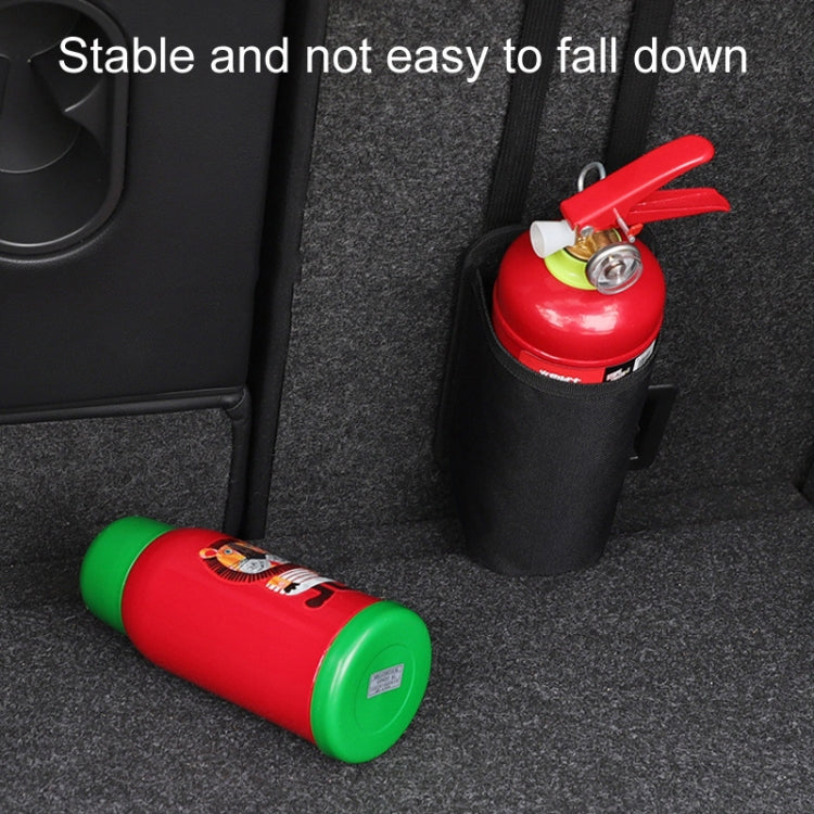 Small Car Fire Extinguisher Storage Bag Auto Seatback Bag Cup Holder