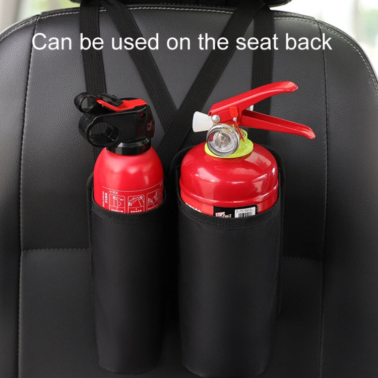 Small Car Fire Extinguisher Storage Bag Auto Seatback Bag Cup Holder