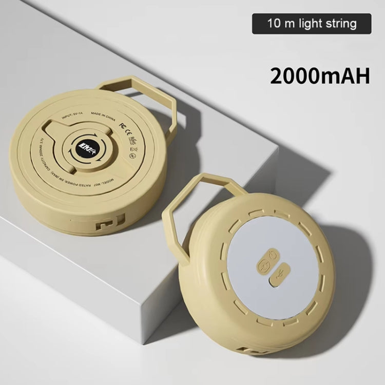 TUBUZHE 2 In 1 LED Portable String Lamp Camping Atmosphere Light USB Rechargeable Outdoor Tent Night Light