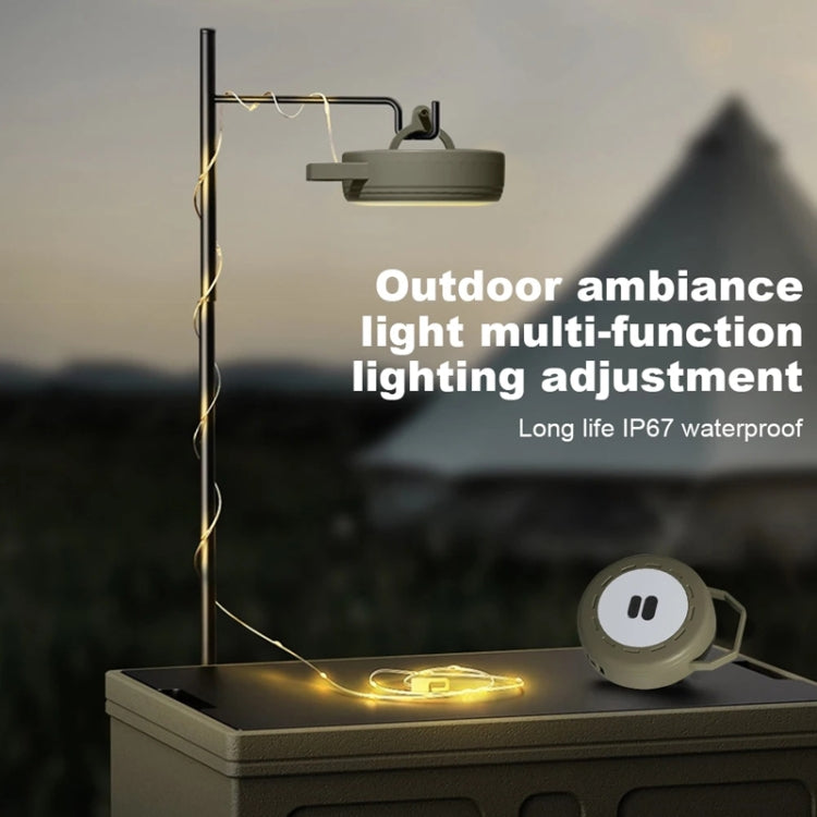 TUBUZHE 2 In 1 LED Portable String Lamp Camping Atmosphere Light USB Rechargeable Outdoor Tent Night Light