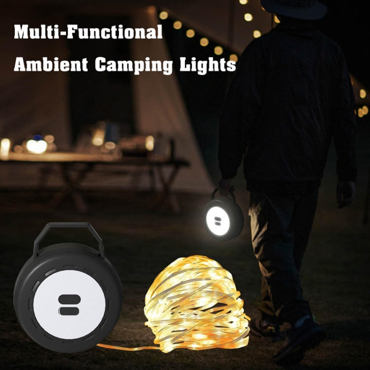 TUBUZHE 2 In 1 LED Portable String Lamp Camping Atmosphere Light USB Rechargeable Outdoor Tent Night Light