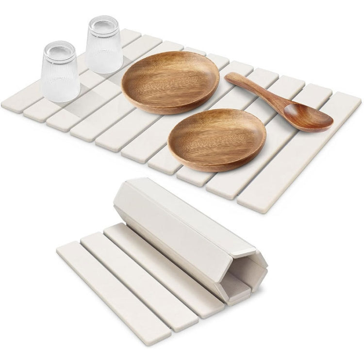 Diatomaceous Earth Tableware Drying Mat Foldable Dish Drainer Kitchen Bathroom Absorbent Mat, Size: 30x40cm