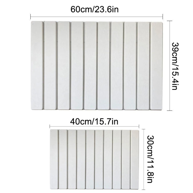 Diatomaceous Earth Tableware Drying Mat Foldable Dish Drainer Kitchen Bathroom Absorbent Mat, Size: 30x40cm