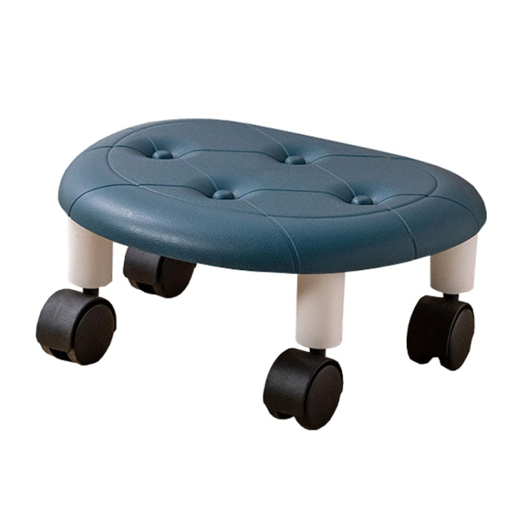 Bedroom Simple Universal Wheel Imitation Leather Pulley Low Stool