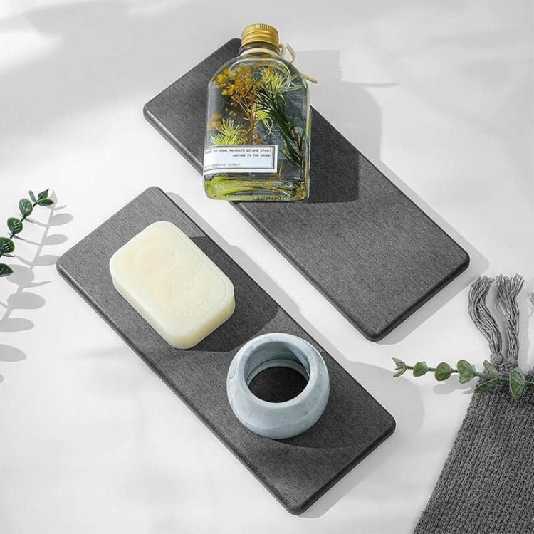 2pcs /Set Absorbent Coaster Diatomaceous Earth Drying Mat Bathroom Quick-drying Drainage Mat, Size: 22.5x7cm