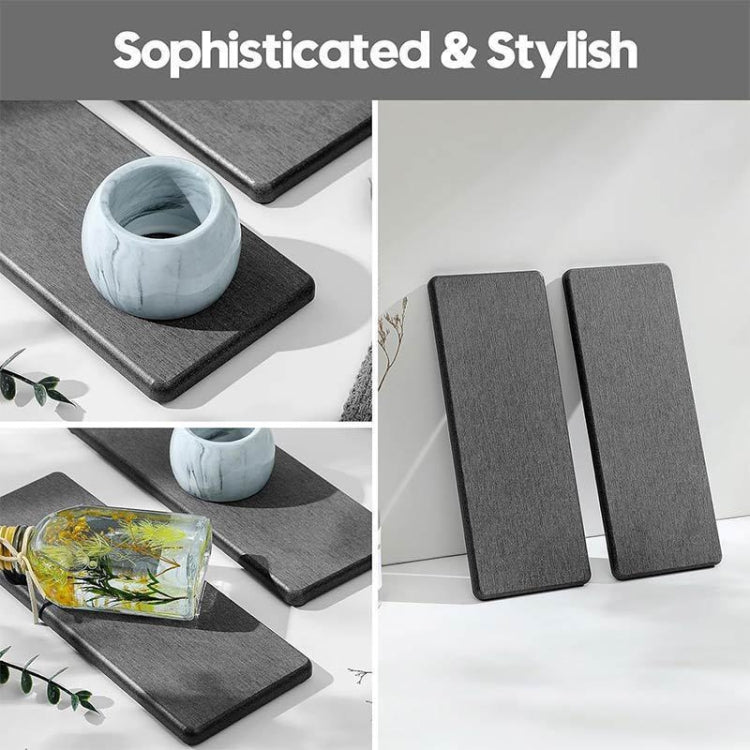 2pcs /Set Absorbent Coaster Diatomaceous Earth Drying Mat Bathroom Quick-drying Drainage Mat, Size: 22.5x7cm